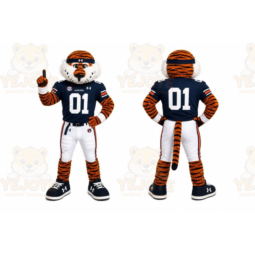 Orange Tiger Mascot Costume for Sports Events