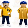 Yellow Bear Mascot Costume for School Events