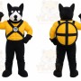 Black Dog Mascot Costume for Events and Promotions