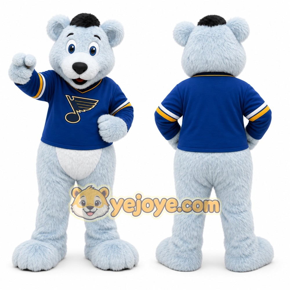 Gray Bear Mascot Costume for Sports Events Gray Bear Mascot Costume for Sports Events