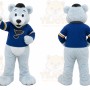 Gray Bear Mascot Costume for Sports Events