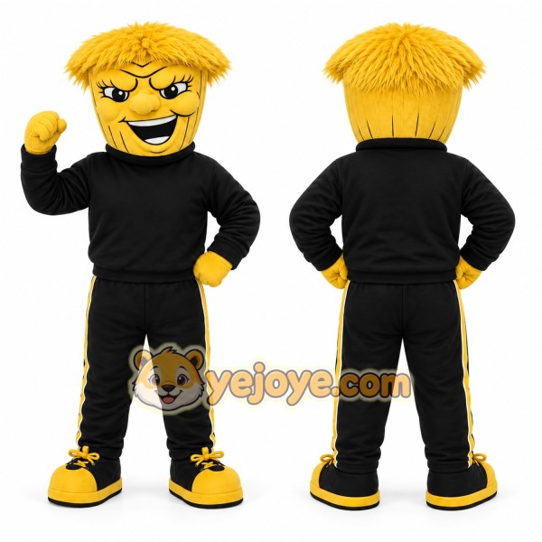 Yellow Human Mascot Costume for Events and Promotions