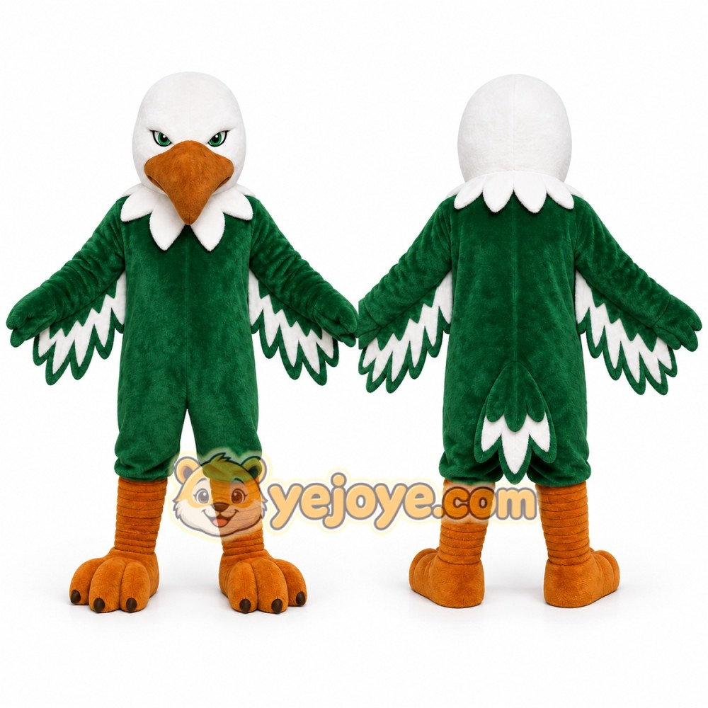 Green Eagle Mascot Costume for Sports Events Green Eagle Mascot Costume for Sports Events