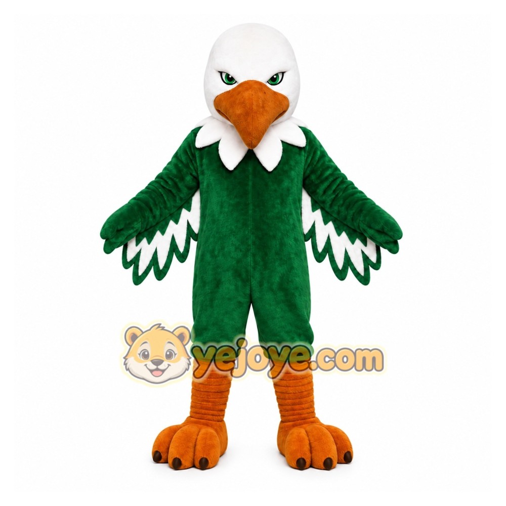 Green Eagle Mascot Costume for Sports Events Green Eagle Mascot Costume for Sports Events