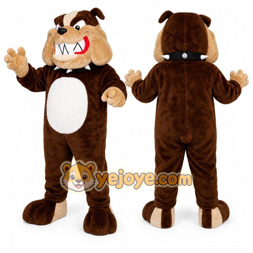 Brown Bulldog Mascot Costume for Sports Events Brown Bulldog Mascot Costume for Sports Events