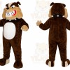 Brown Bulldog Mascot Costume for Sports Events