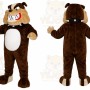 Brown Bulldog Mascot Costume for Sports Events