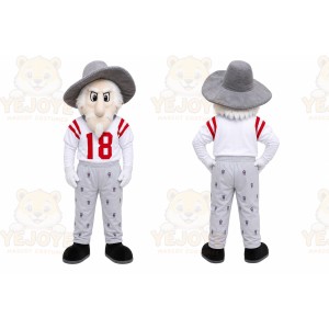 White Human Mascot Costume for Sports Events