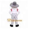 White Human Mascot Costume for Sports Events White Human Mascot Costume for Sports Events