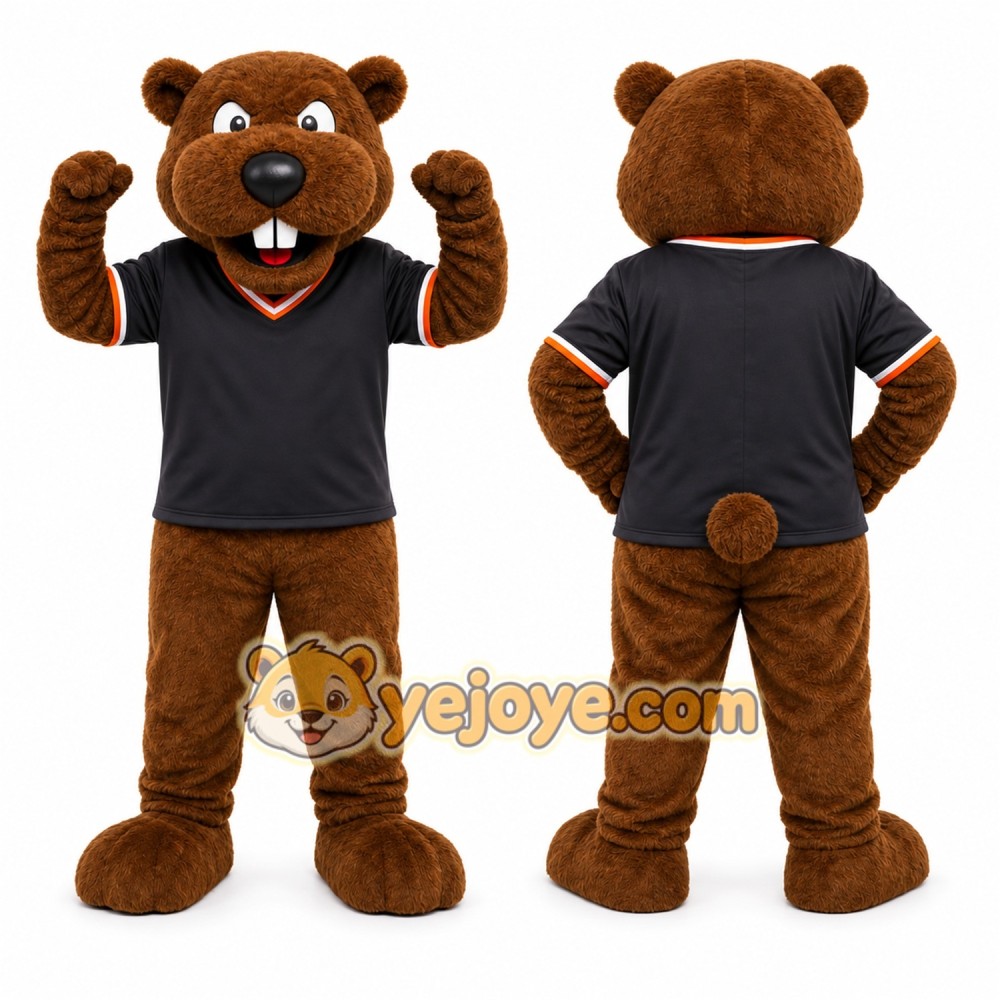 Brown Beaver Mascot Costume for Sports Events Brown Beaver Mascot Costume for Sports Events