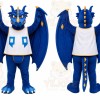 Blue Dragon Mascot Costume for Sports Events