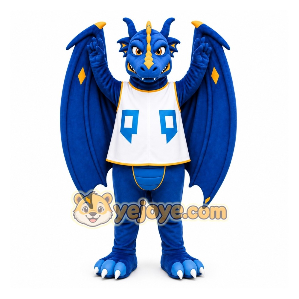 Blue Dragon Mascot Costume for Sports Events Blue Dragon Mascot Costume for Sports Events