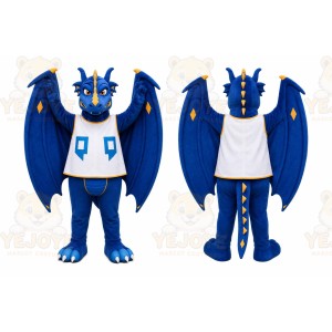 Blue Dragon Mascot Costume for Sports Events