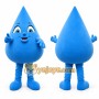 Blue Water Drop Mascot Costume for Events and Promotions