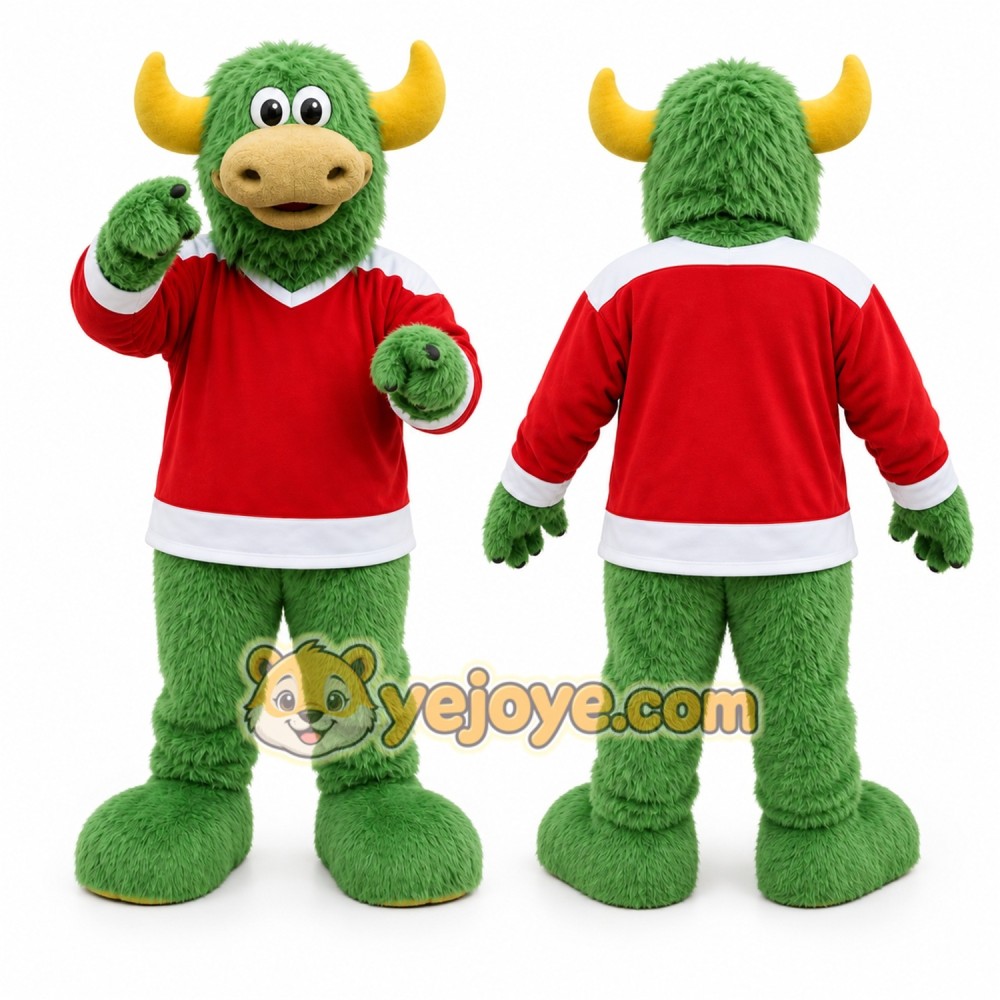 Green Bull Mascot Costume for Sports Events Green Bull Mascot Costume for Sports Events