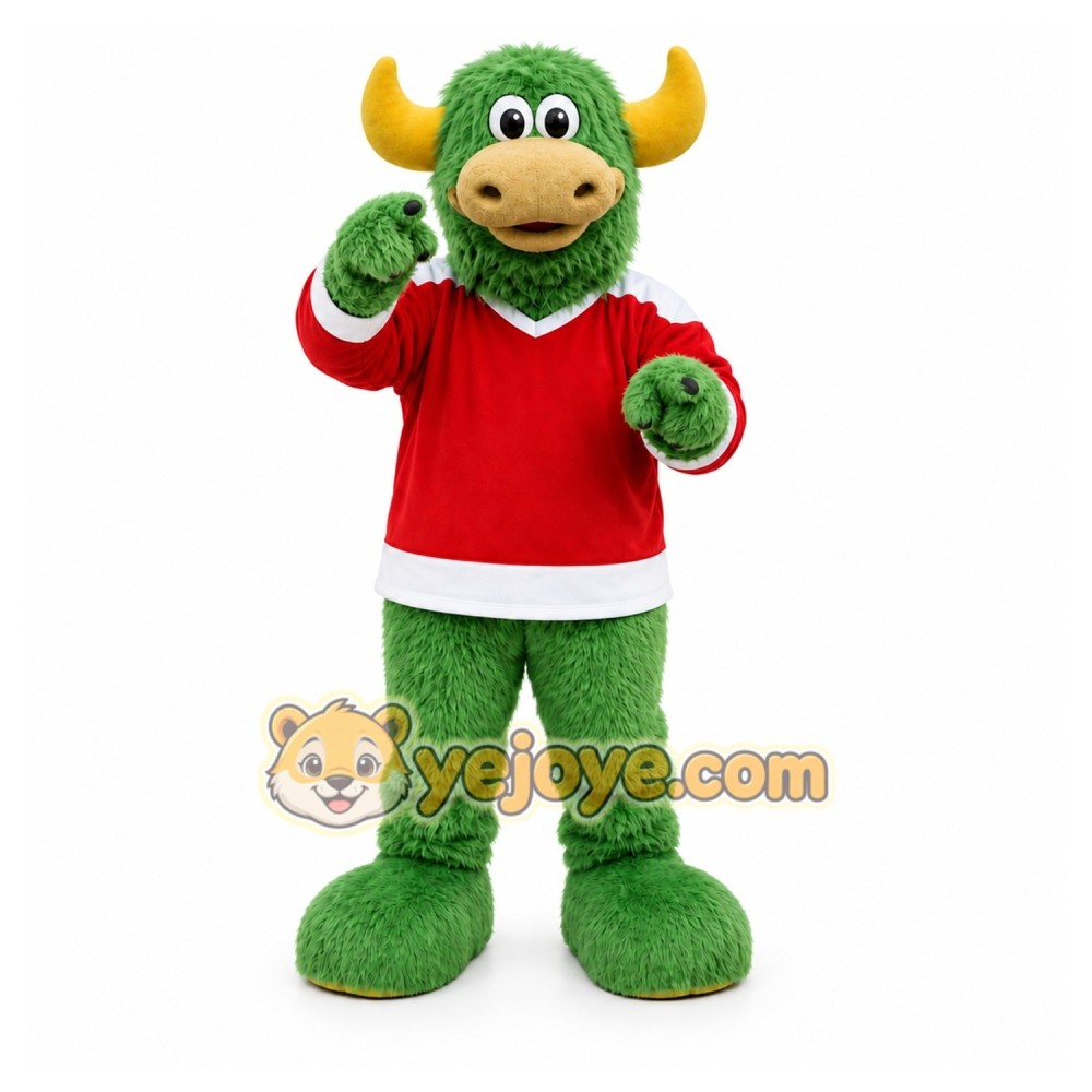 Green Bull Mascot Costume for Sports Events Green Bull Mascot Costume for Sports Events
