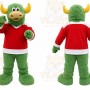 Green Bull Mascot Costume for Sports Events