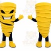 Yellow Tornado Mascot Costume for Events and Promotions