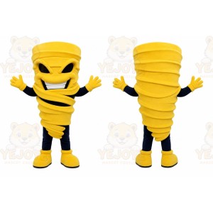 Yellow Tornado Mascot Costume for Events and Promotions