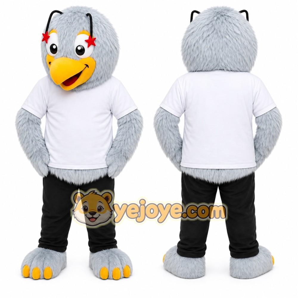 Gray Bird Mascot Costume for School Events Gray Bird Mascot Costume for School Events