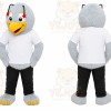 Gray Bird Mascot Costume for School Events