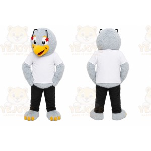 Gray Bird Mascot Costume for School Events