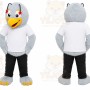 Gray Bird Mascot Costume for School Events