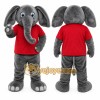 Gray Elephant Mascot Costume for School Events