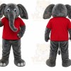 Gray Elephant Mascot Costume for School Events