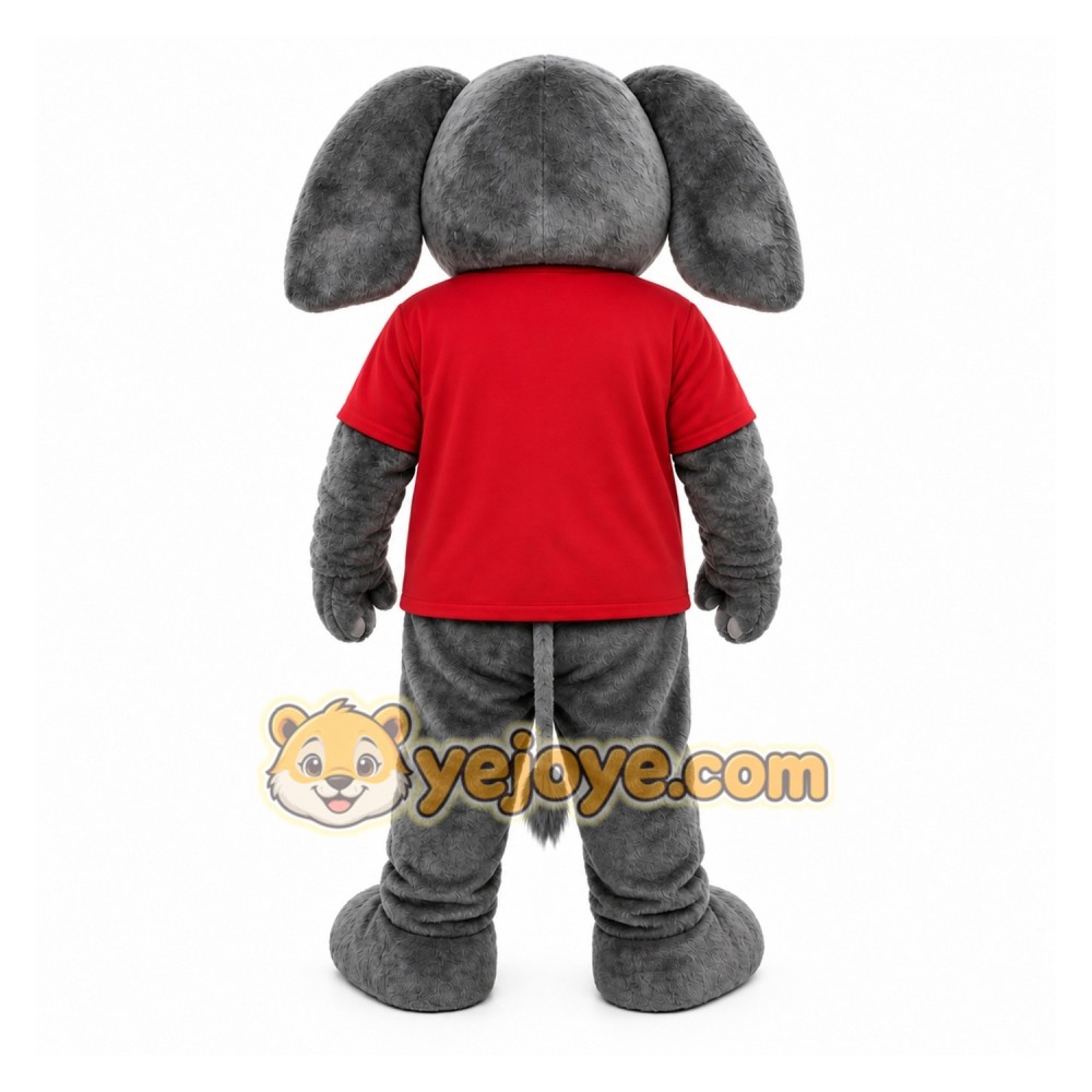 Gray Elephant Mascot Costume for School Events