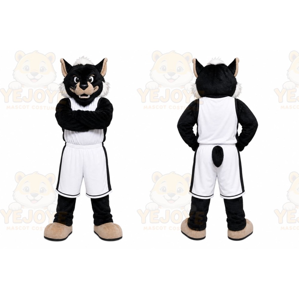 Black Wildcat Mascot Costume for Sports Events