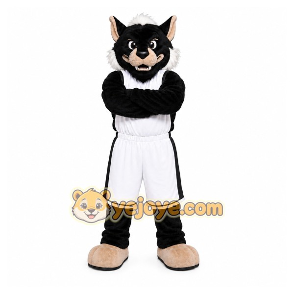 Black Wildcat Mascot Costume for Sports Events