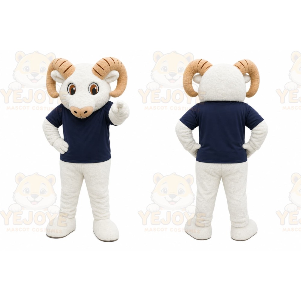 White Ram Mascot Costume for School Events