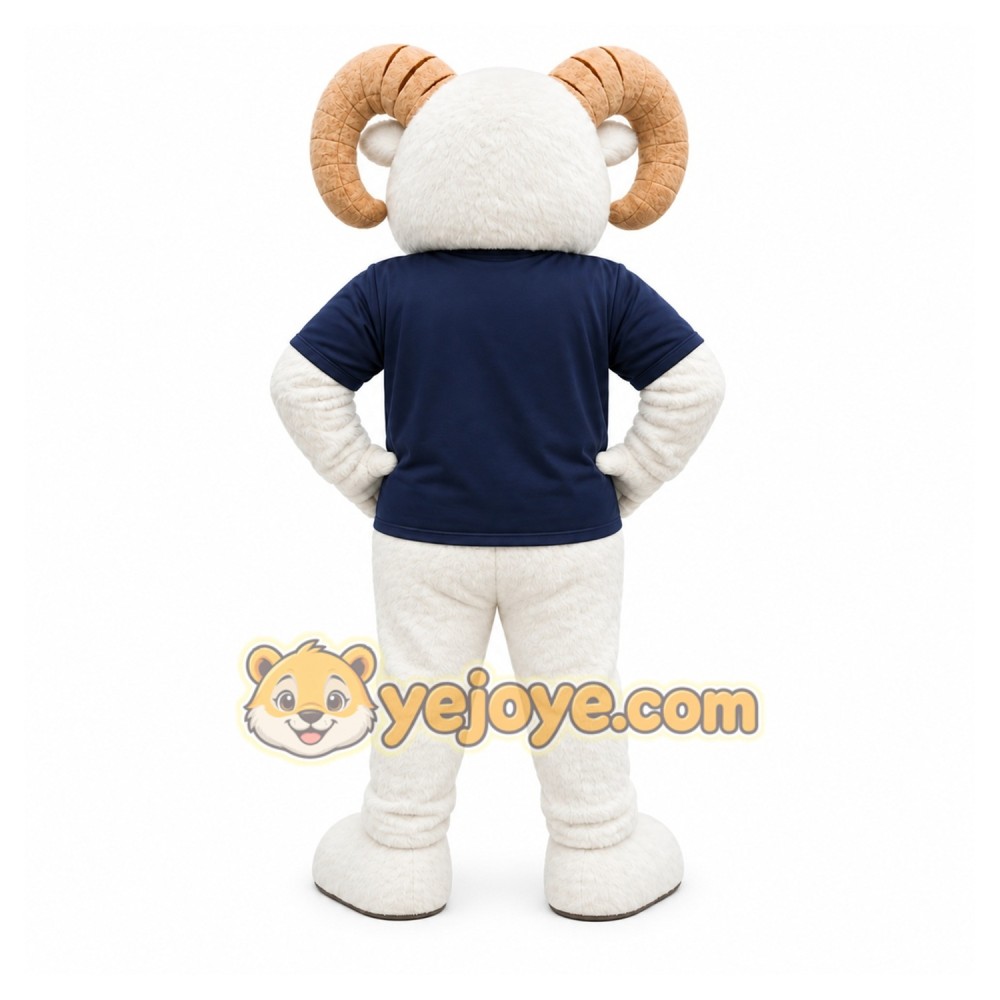 White Ram Mascot Costume for School Events White Ram Mascot Costume for School Events