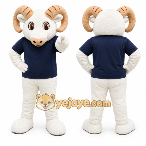 White Ram Mascot Costume for School Events