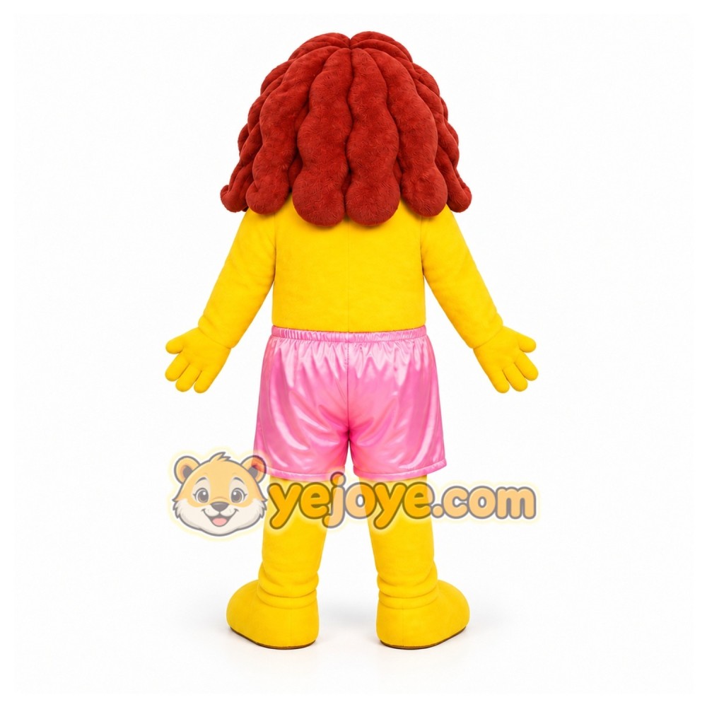 Yellow Human Mascot Costume for Children's Events Yellow Human Mascot Costume for Children's Events