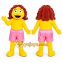 Yellow Human Mascot Costume for Children's Events