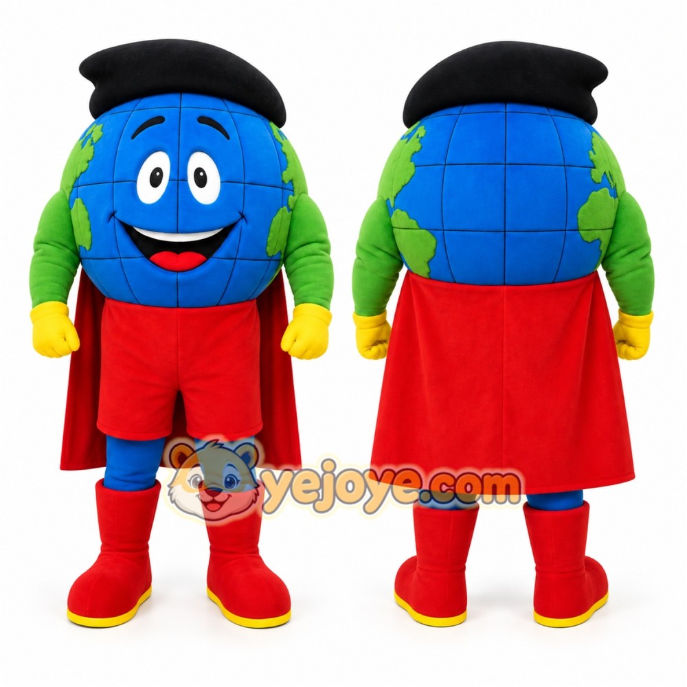 Blue Globe Mascot Costume for Events and Promotions Blue Globe Mascot Costume for Events and Promotions
