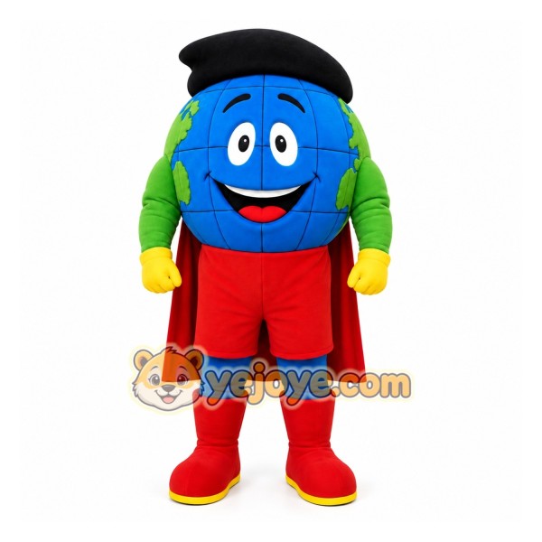 Blue Globe Mascot Costume for Events and Promotions