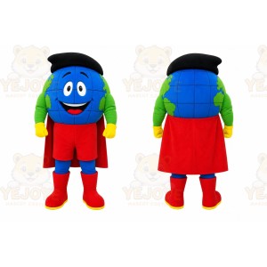 Blue Globe Mascot Costume for Events and Promotions