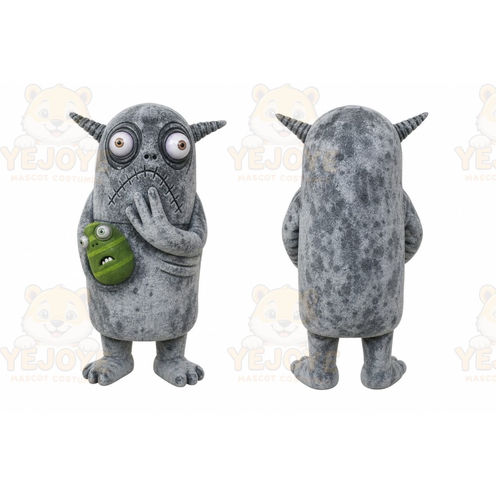 Gray Monster Mascot Costume for Holiday Events