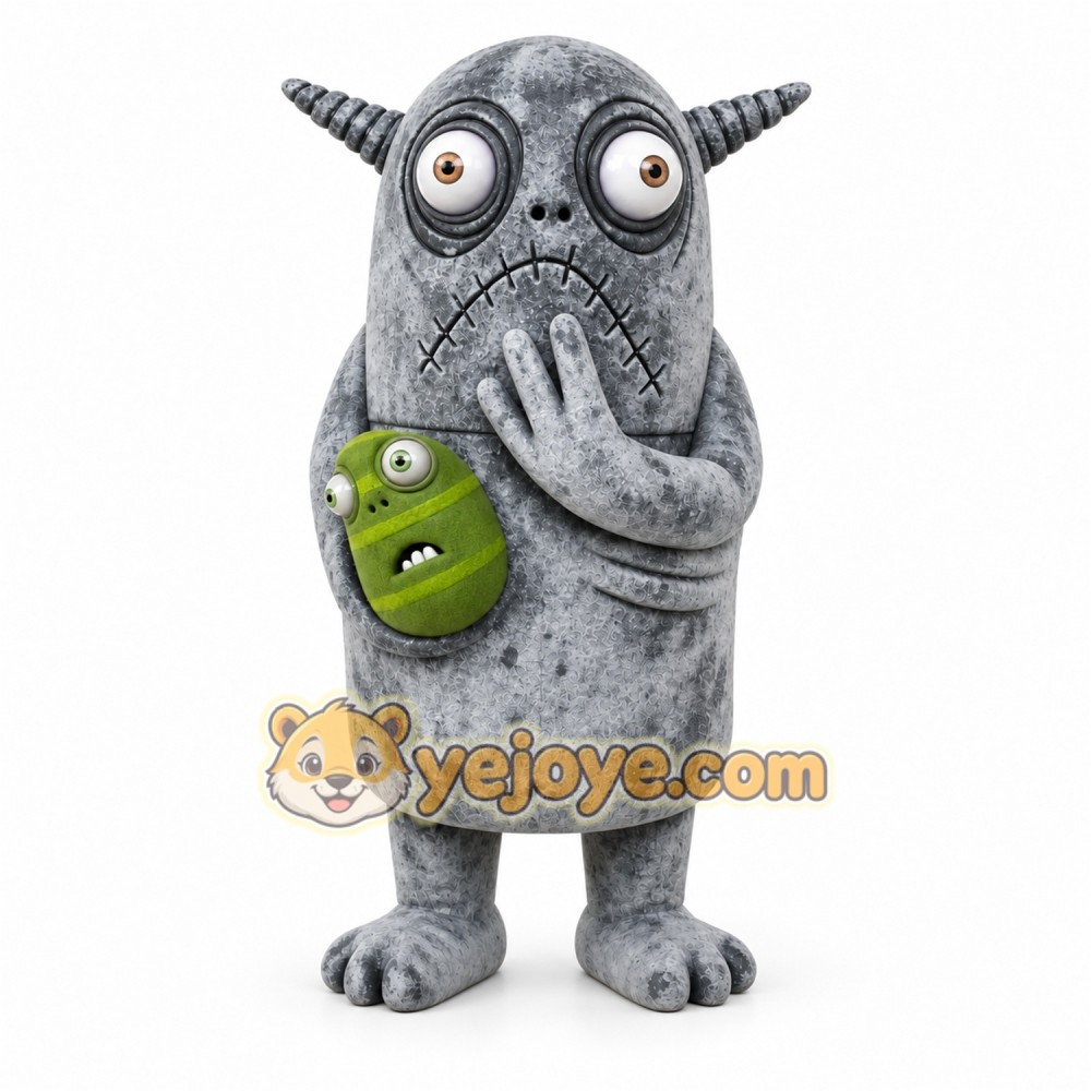 Gray Monster Mascot Costume for Holiday Events Gray Monster Mascot Costume for Holiday Events