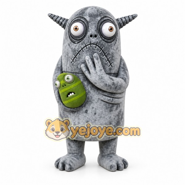 Gray Monster Mascot Costume for Holiday Events Gray Monster Mascot Costume for Holiday Events