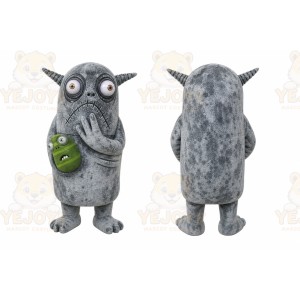 Gray Monster Mascot Costume for Holiday Events