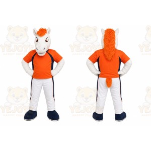 Orange Horse Mascot Costume for Sports Events
