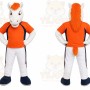 Orange Horse Mascot Costume for Sports Events