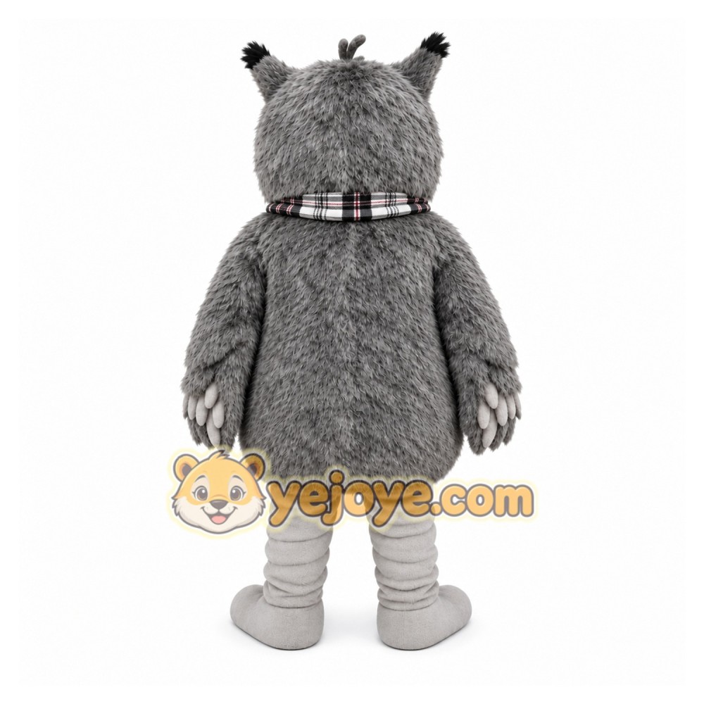 Gray Owl Mascot Costume for School Events Gray Owl Mascot Costume for School Events