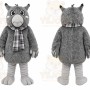 Gray Owl Mascot Costume for School Events
