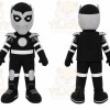 Black Superhero Mascot Costume for Events and Promotions