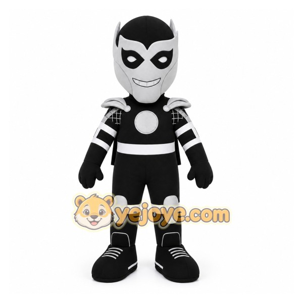 Black Superhero Mascot Costume for Events and Promotions